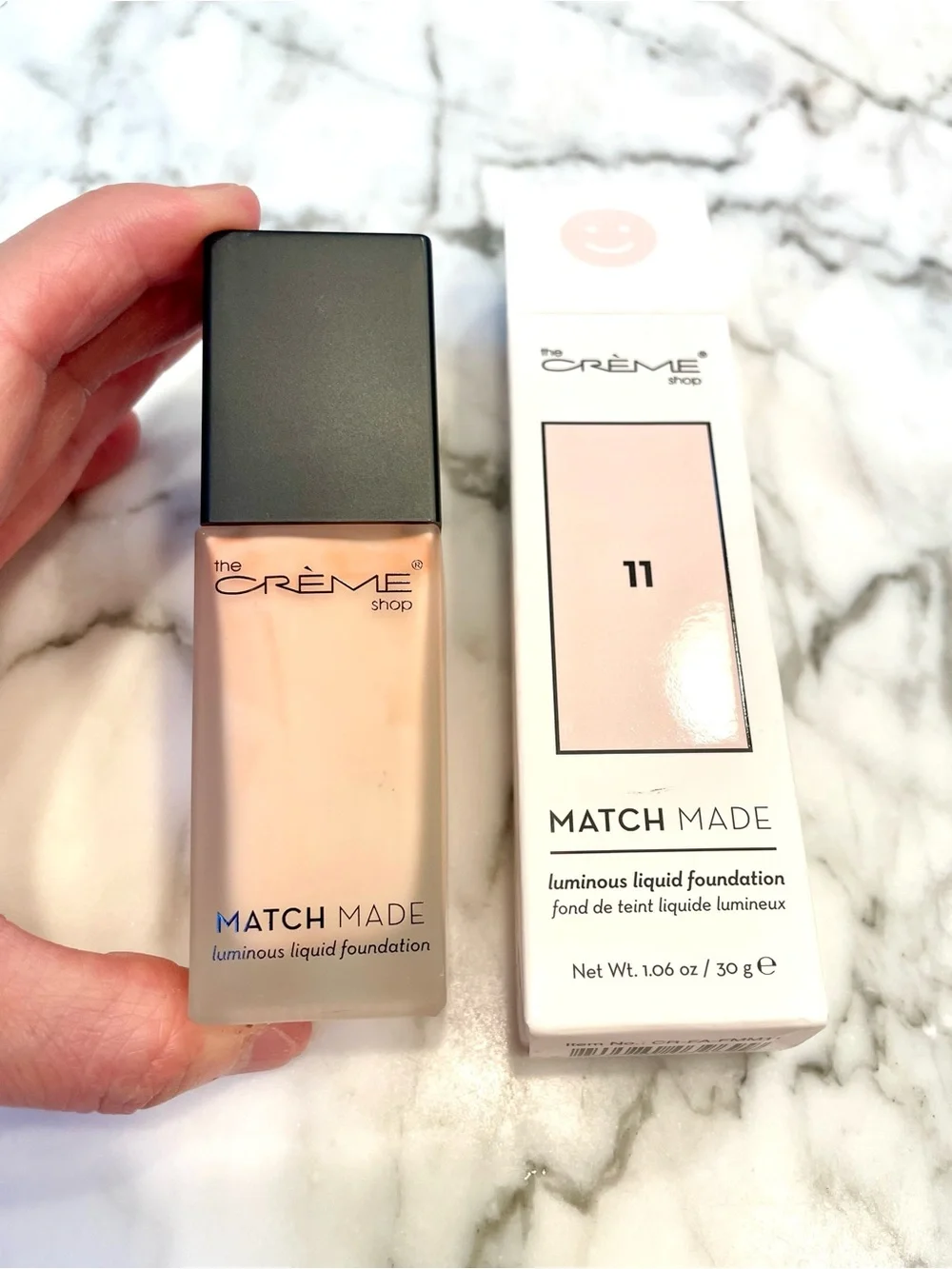 The Crème Shop Match Made Liquid Foundation + x2 MAX White Glitter Pencil Bundle